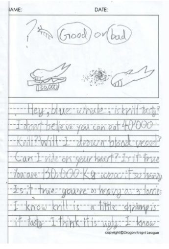 A Letter to Blue Whale 1