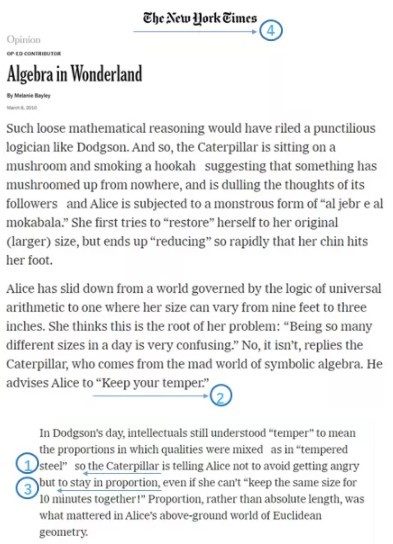 Algebra in Wonderland 1