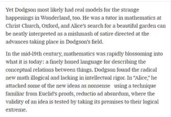 Algebra in Wonderland 8