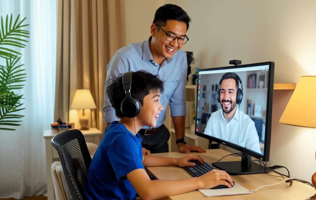 Online SSAT Test Prep Session with Father, Son and Tutor